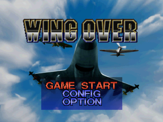 Wing Over title screen for Playstation